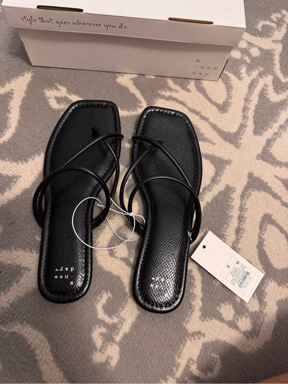 a new day black sandals